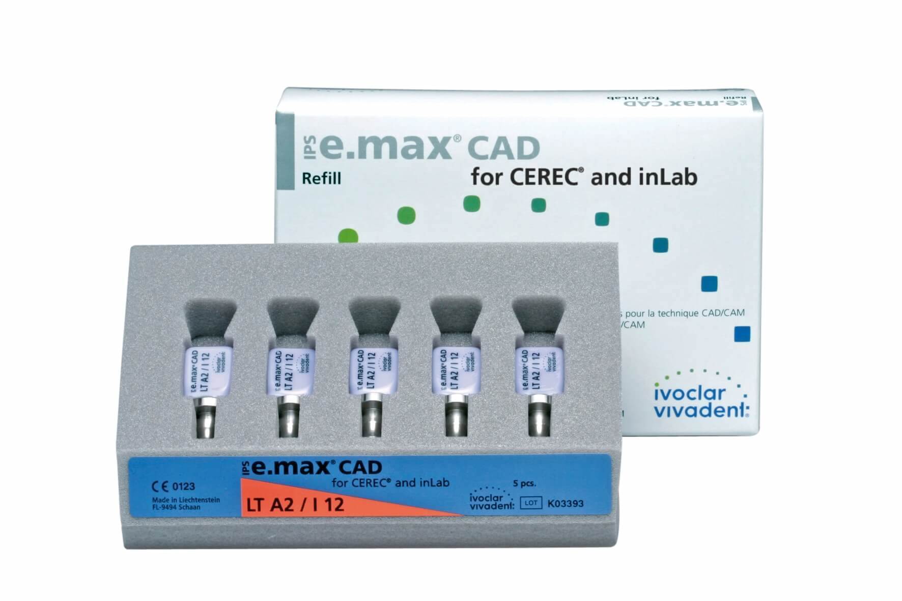 IPS e.max CAD for CEREC and inLab LT I12 5 sztuk
